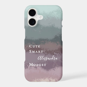 Custom Funny Teal Purple Ombre Watercolor Stripes 