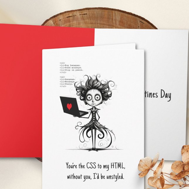 Custom Funny Tech Valentine – CSS to HTML Card (Creator Uploaded)