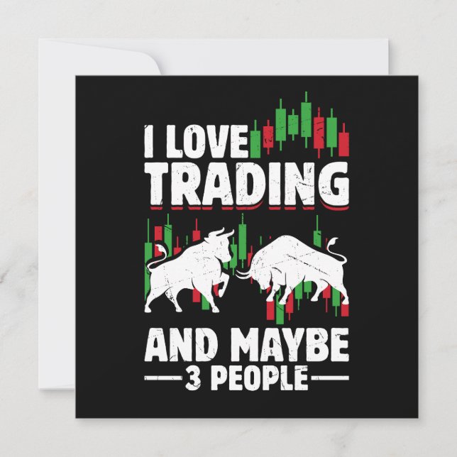 Custom Funny Trading Quote Bull & Candlestick  (Front)