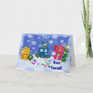 Custom Funny Winter Scene Christmas Card