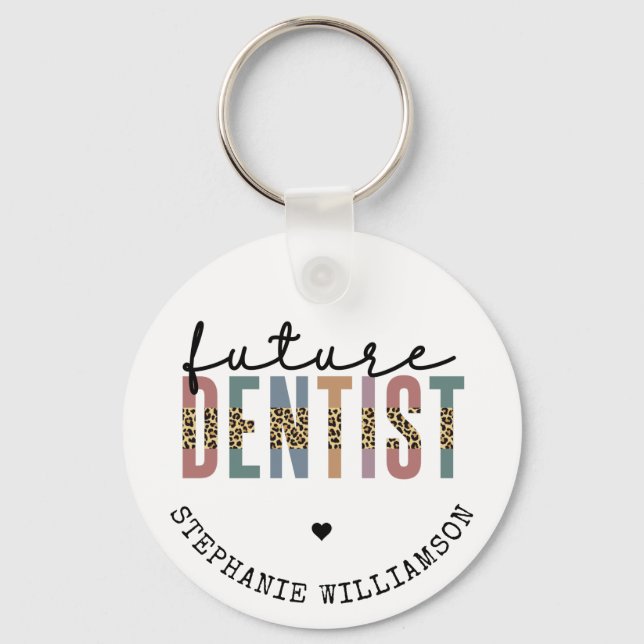 Custom Future Dentist Dental Student Gifts Key Ring (Front)