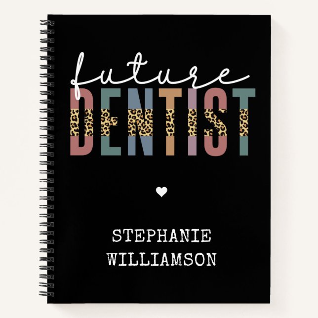 Custom Future Dentist Dental Student Gifts Notebook (Front)