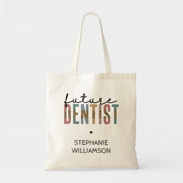 Custom Future Dentist Dental Student Gifts Tote Bag (Front)