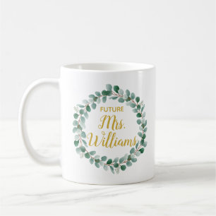 Custom Future Mrs Fiancee Personalised Bride to Be Coffee Mug