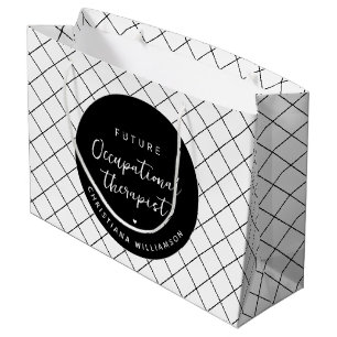 Custom Future OT Occupational Therapist Elegant Large Gift Bag