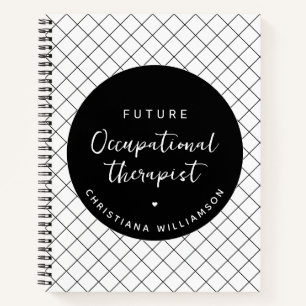 Custom Future OT Occupational Therapist Elegant Notebook