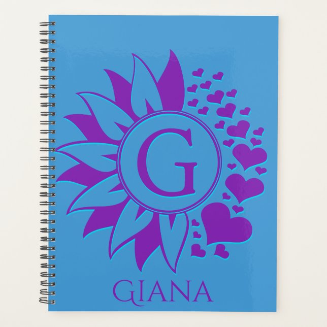 Custom G Name Planner, Personalised Planner (Front)