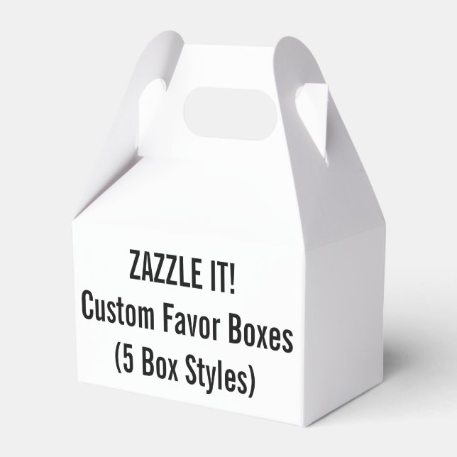 Custom GABLE Favour Boxes Blank Template (Front Side)