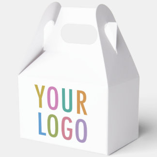 Custom Gable Gift Box with Company Logo Thank You