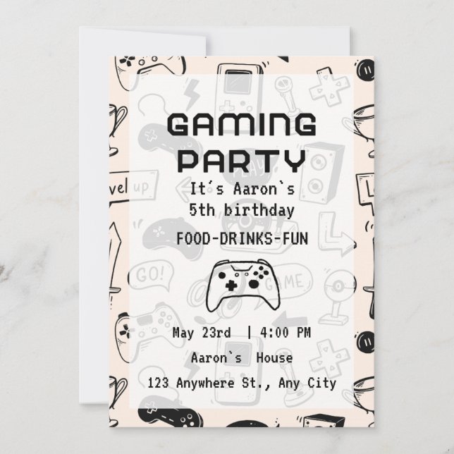 Custom Game Night Invitations (Front)