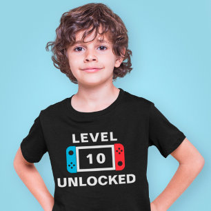 Custom Gamer Birthday Video Games Level Unlocked T-Shirt