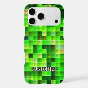 Custom Gamertag Green 8-Bit Pixel Square Pattern