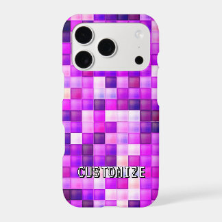 Custom Gamertag Pink 8-Bit Pixel Square Pattern
