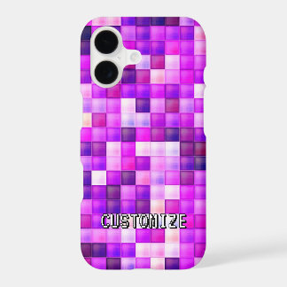 Custom Gamertag Pink 8-Bit Pixel Square Pattern