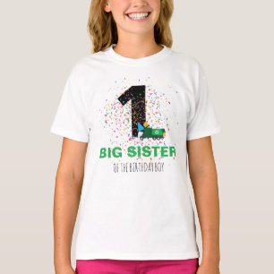 Custom Garbage Truck Birthday Party Sister T-Shirt