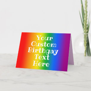 Custom Gay Birthday Card