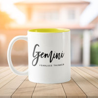 Custom Gemini Horoscope Modern Script Zodiac Sign