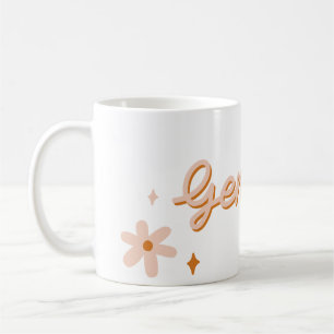 Custom Gemini Zodiac Name & Stars Minimalist Gift Coffee Mug