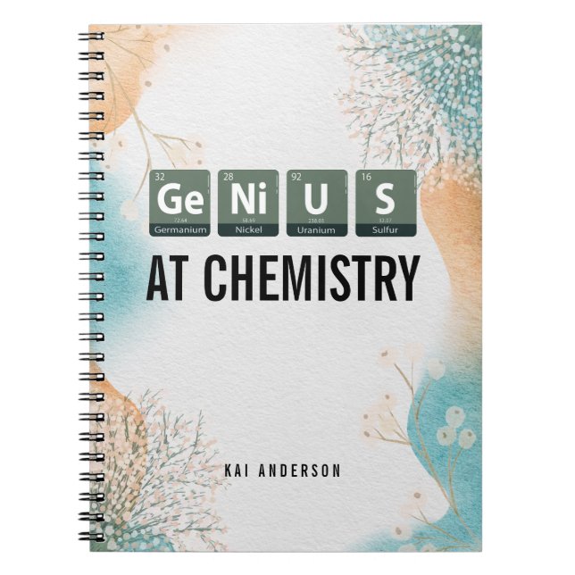 Custom Genius Periodic Table Chemistry Student Notebook (Front)
