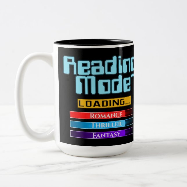Custom Genre Reading Mode Two-Tone Coffee Mug (Left)