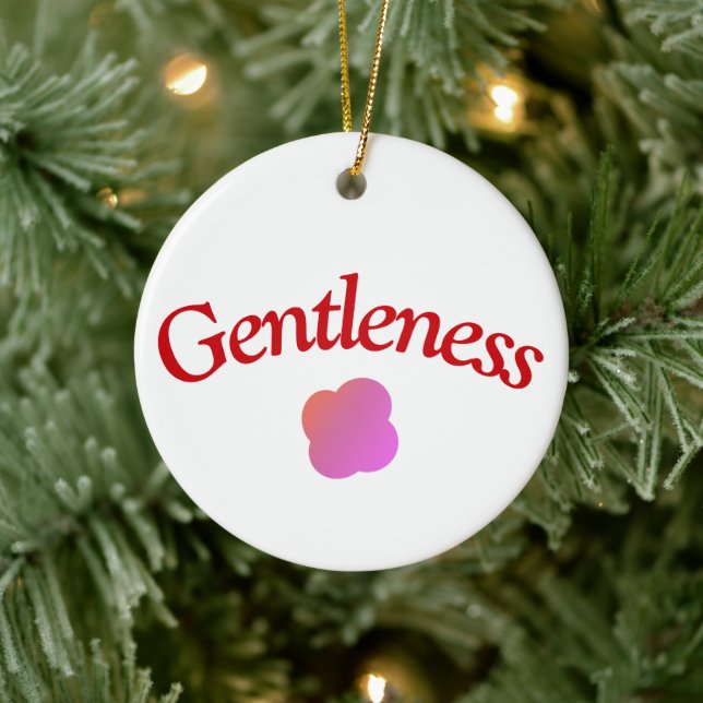 Custom Gentleness Ornament ｜Typography Pink Flower (Tree)