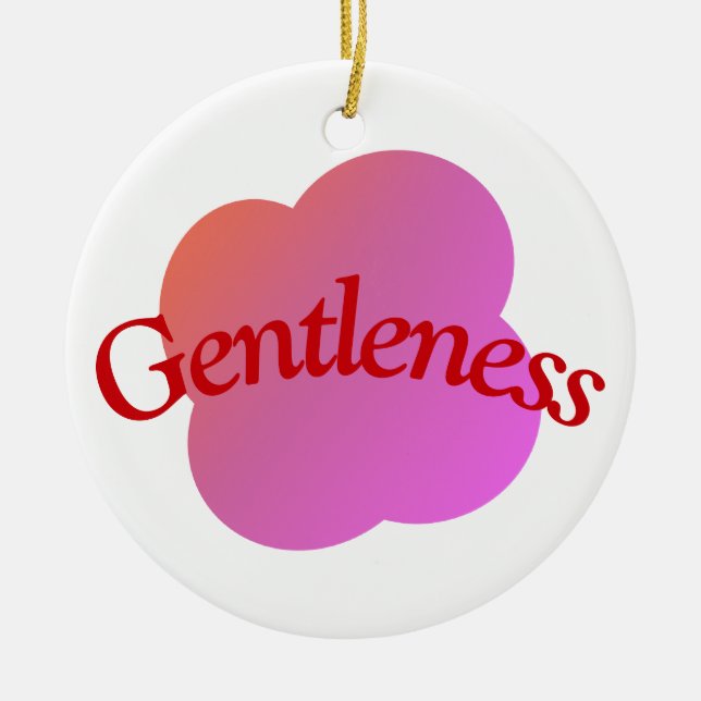 Custom Gentleness Ornament ｜Typography Pink Flower (Front)