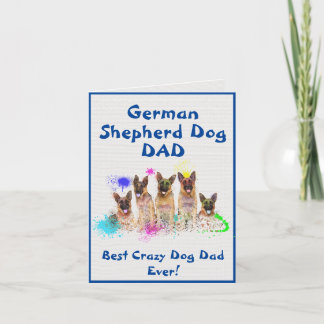 Custom German Shepherd Dad Best Crazy Dog Digital Card