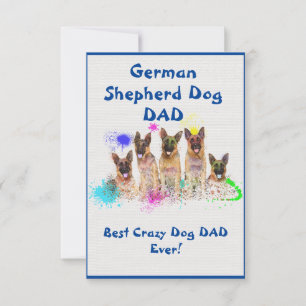 Custom German Shepherd dad Dog Best Crazy Dog Thank You Card