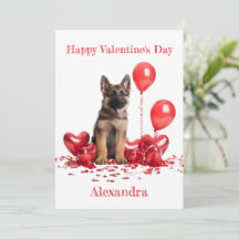 Custom German Shepherd Heart Balloons Valentine