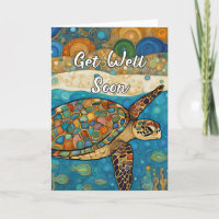 Custom Get Well Soon Bible Quote Sea Turtle