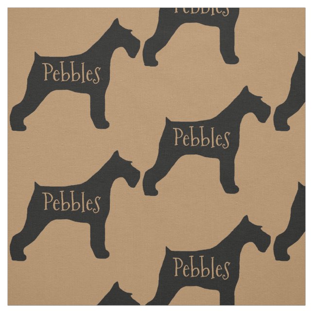Custom Giant Schnauzer Dog Fabric (Swatch)