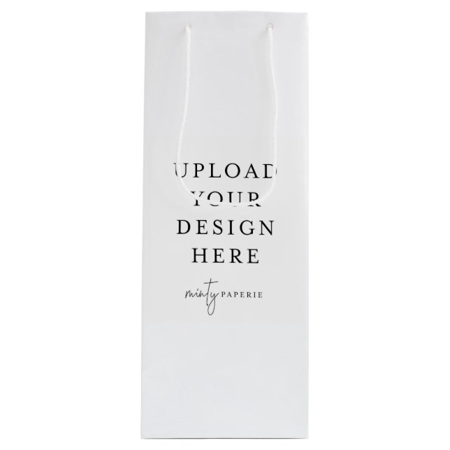 Custom Gift Bag, 4.75" x 13" Wine Gift Bag (Front)