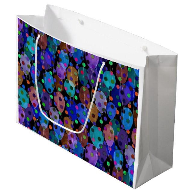Custom Gift Bag - Large, Glossy/Birthday (Front Angled)