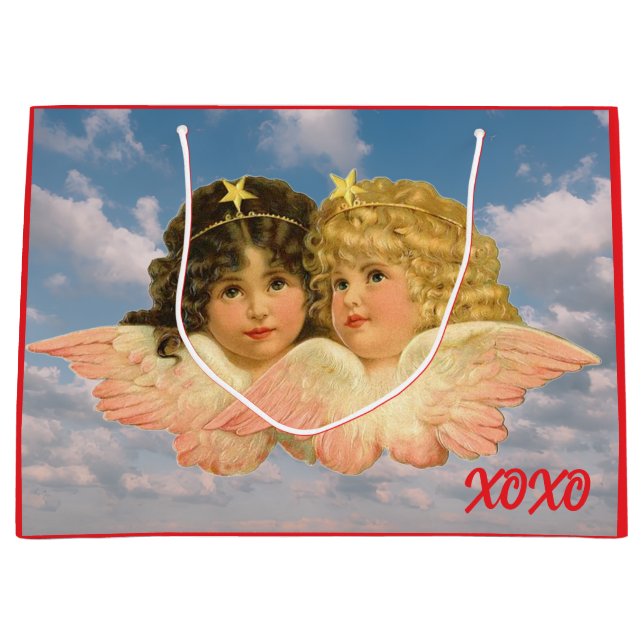 CUSTOM GIFT BAG TWIN ANGELS XOXO (Front)
