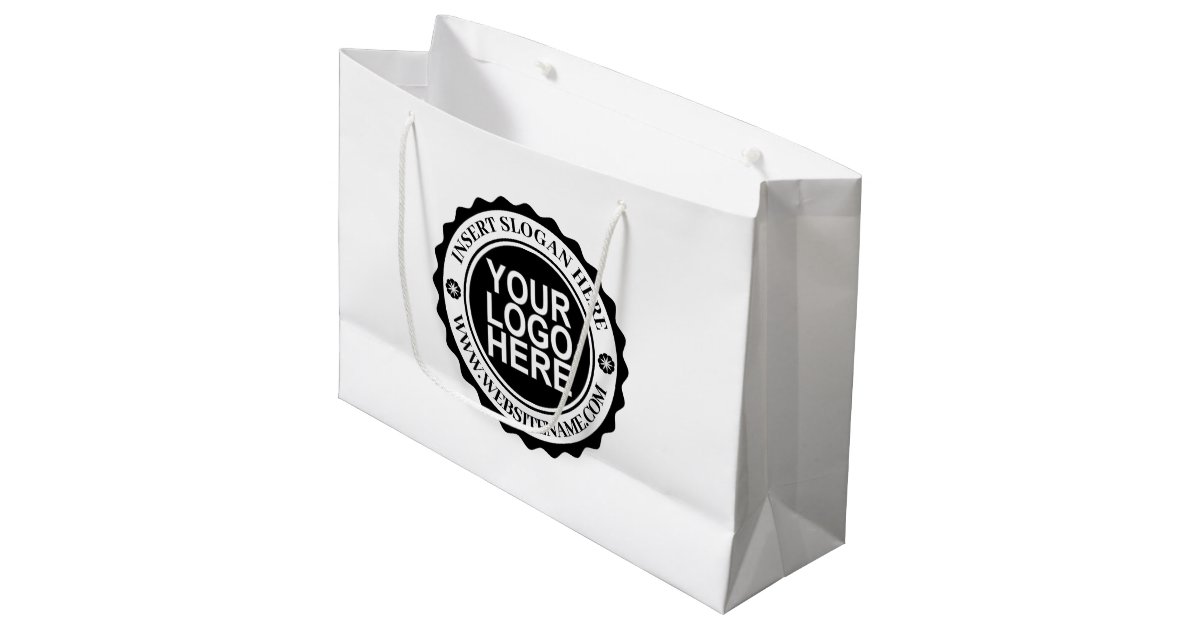 Custom Gift Bag with Your Company Logo Large Zazzle