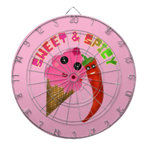 Custom gift Cute Ice Cream and Chili Pepper  Dartboard