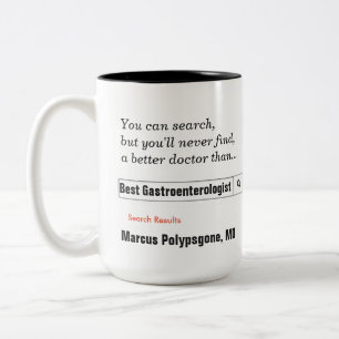 Custom Gift for Gastroenterologist Two-Tone Coffee Mug