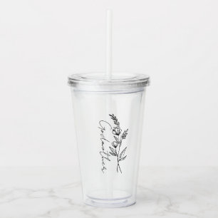 Custom Gift for Godmother, Godparent, Antie ... Acrylic Tumbler
