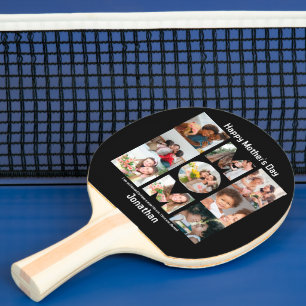 Custom Gift for Mum Mothers Day 9 Photo Collage Ping Pong Paddle