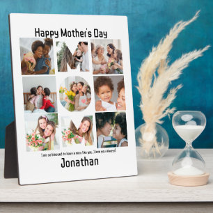 Custom Gift for Mum Mothers Day 9 Photo Collage Plaque