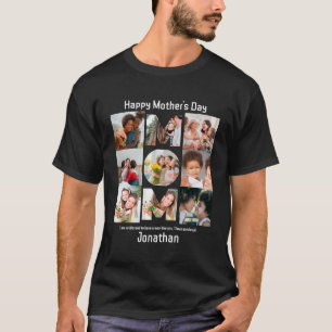 Custom Gift for Mum Mothers Day 9 Photo Collage T-Shirt