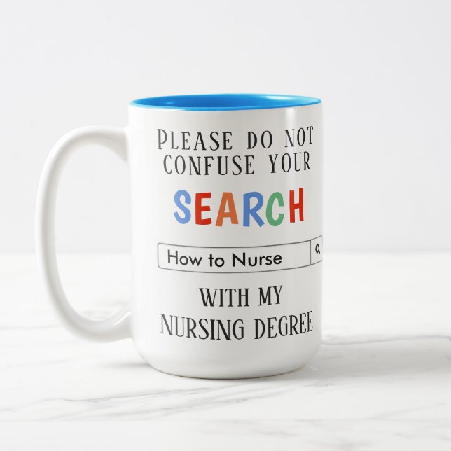 Custom Gift for Nurses Two-Tone Coffee Mug (Left)