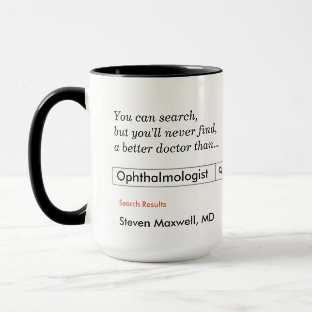 Custom Gift for Ophthalmologist Mug (Left)