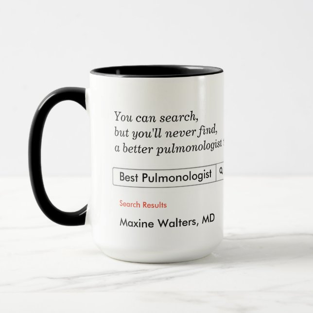 Custom Gift for Pulmonologist Mug (Left)