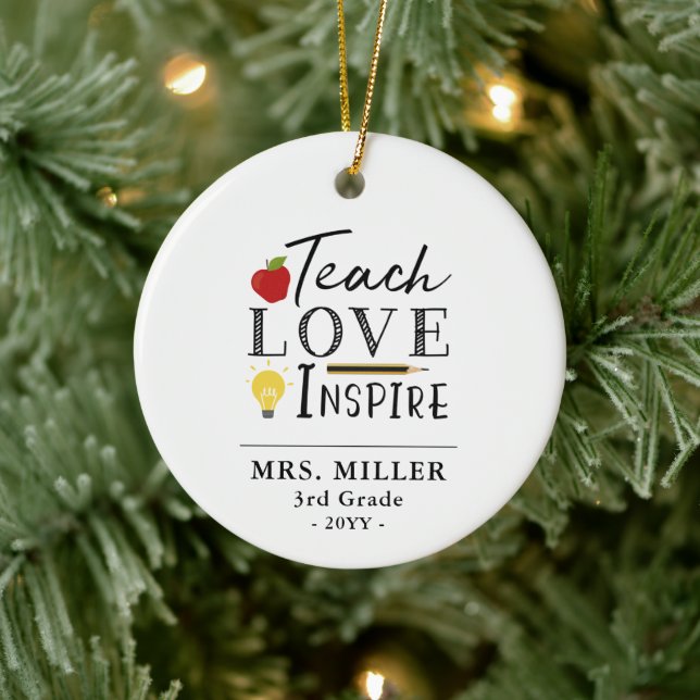 Custom Gift For Teacher personalised Ceramic Tree Decoration (Tree)