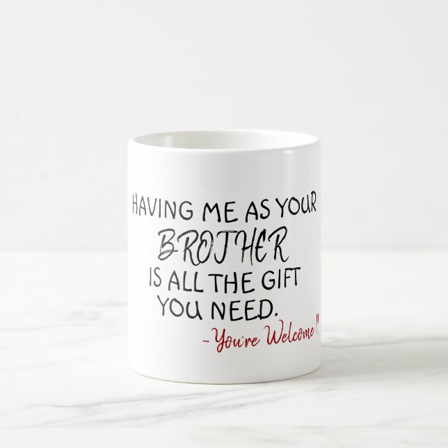 Custom gift idea for brother sister funny coffee coffee mug (Center)