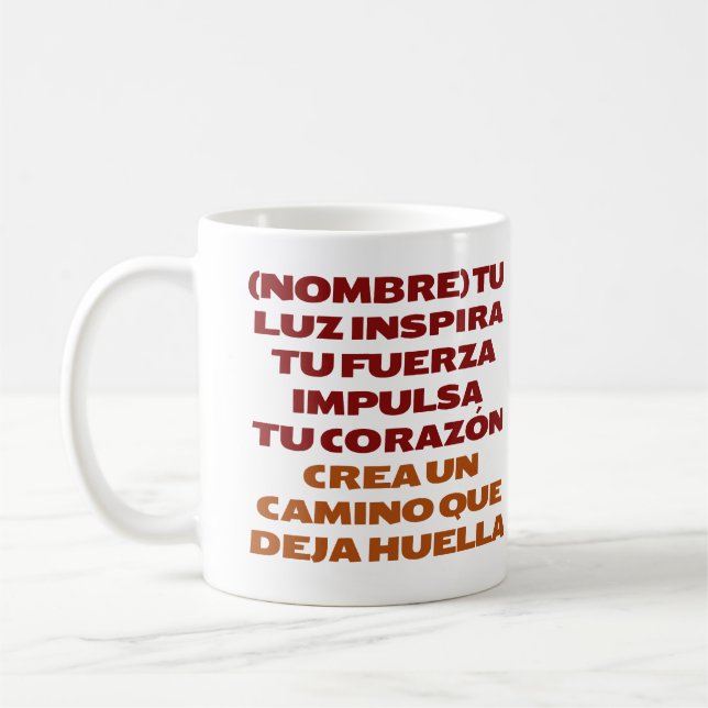 CUSTOM GIFT POSITIVE ATTITUDE(NAME) COFFEE MUG (Left)
