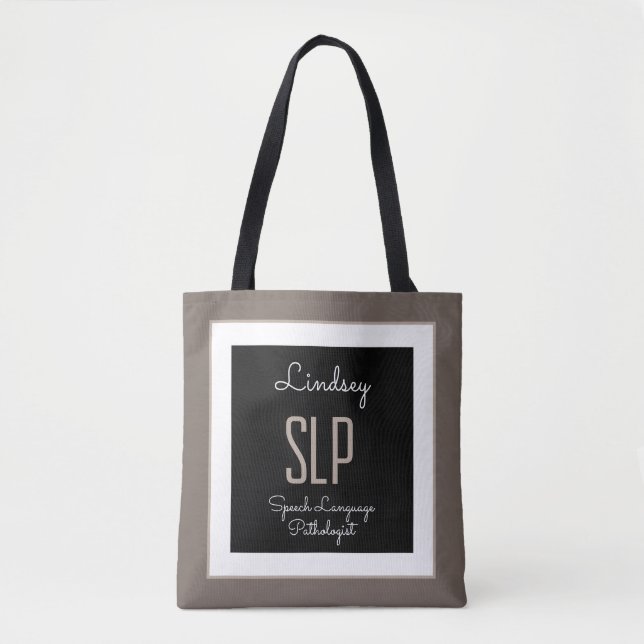 Custom Gift! SLP (Speech Pathologist) Tote Bag (Front)