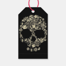 Custom Gift Tags FLOWERS SKULL