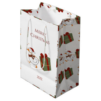Custom Gift Thief Goose Christmas Medium Gift Bag